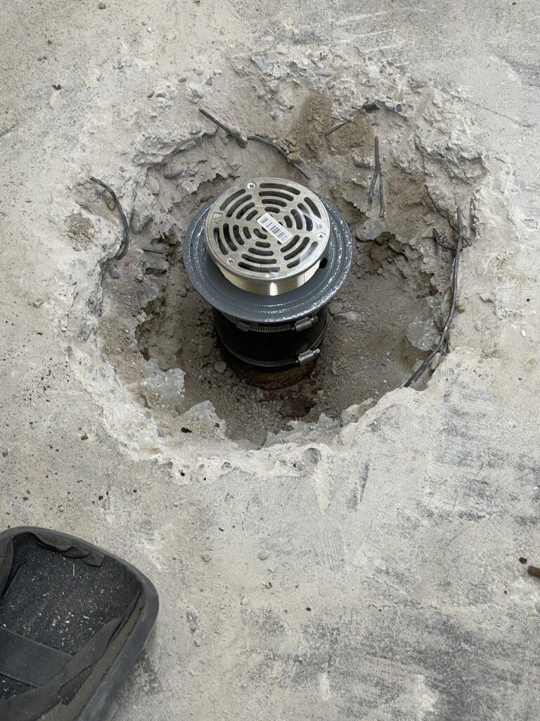 Bathroom drain installation and plumbing work in Calgary