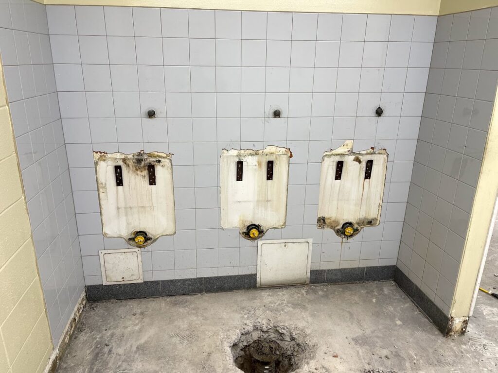 Professional bathroom plumbing work during Calgary renovation