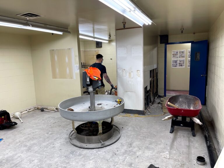 Bathroom remodeling preparation with plumbing upgrades in Calgary