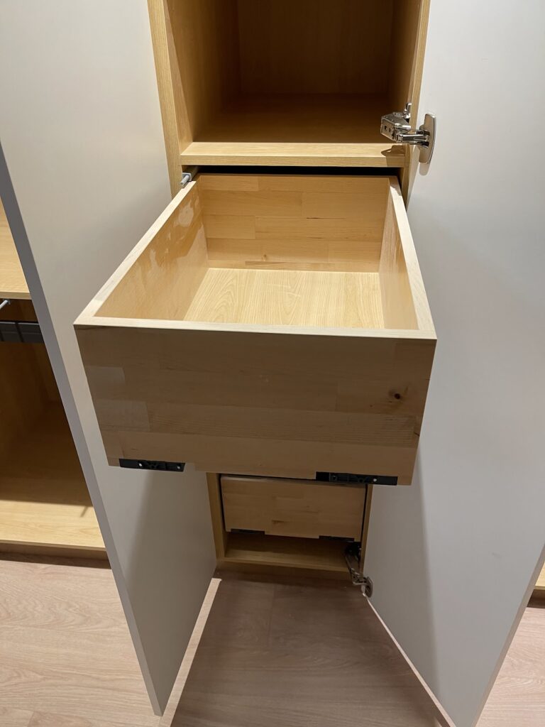 Custom cabinet drawer installation for Calgary residential project
