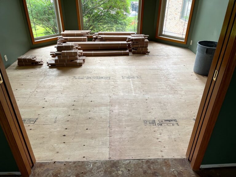 New flooring installation during Calgary home renovation