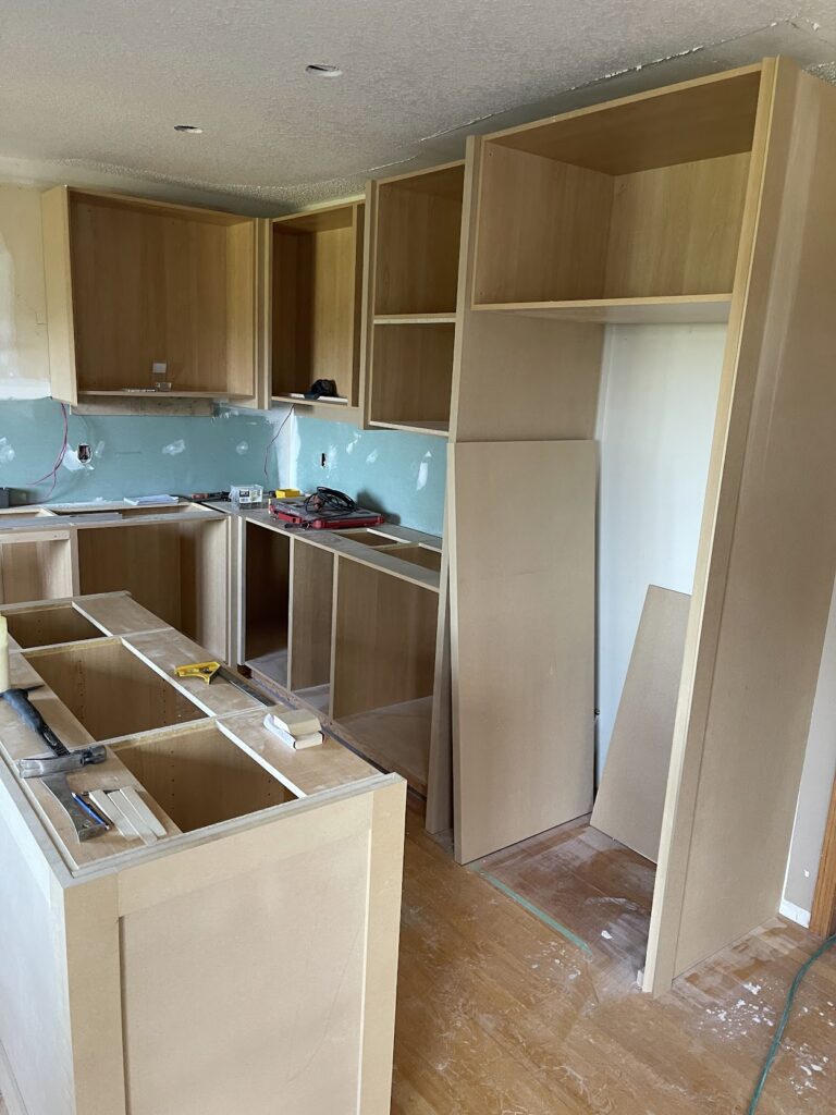 Kitchen renovation contractor completing work in Calgary home