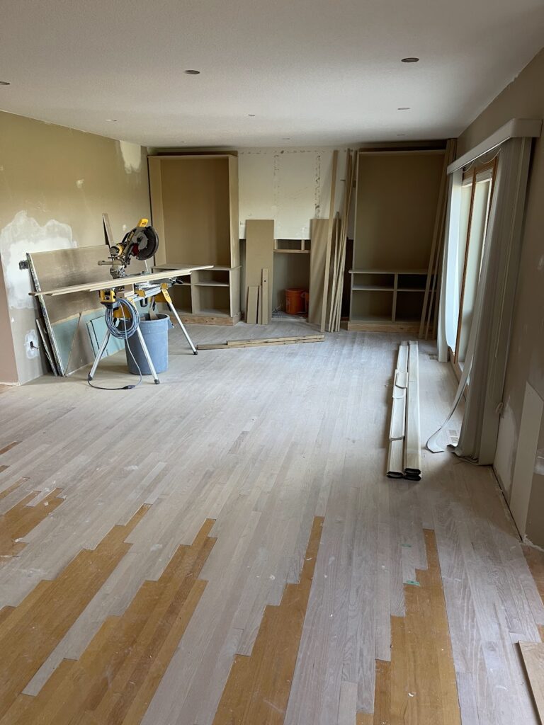 Kitchen renovation preparation before upgrade in Calgary home