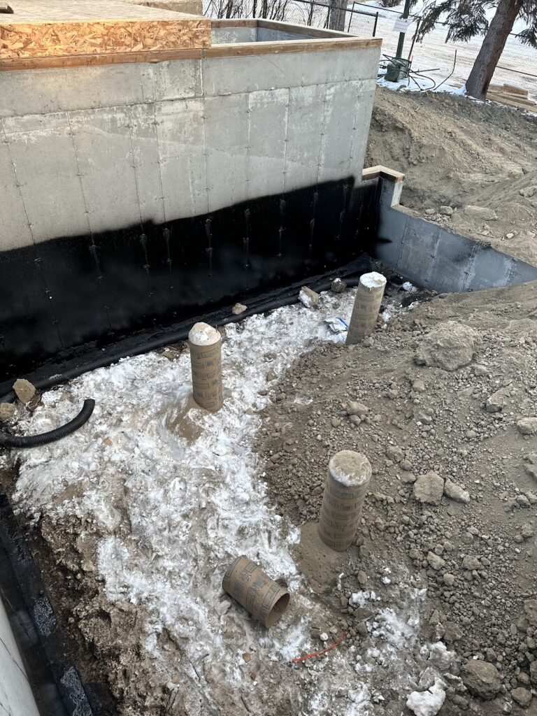 Basement exterior renovation and structural improvement work in Calgary