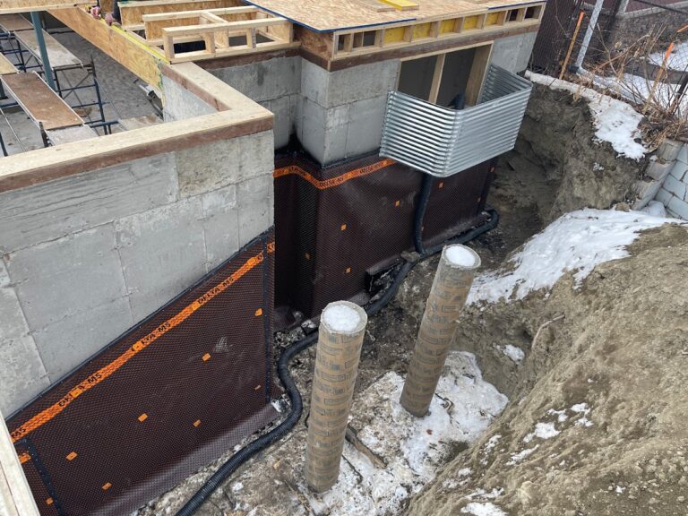 Basement foundation development work during Calgary home expansion