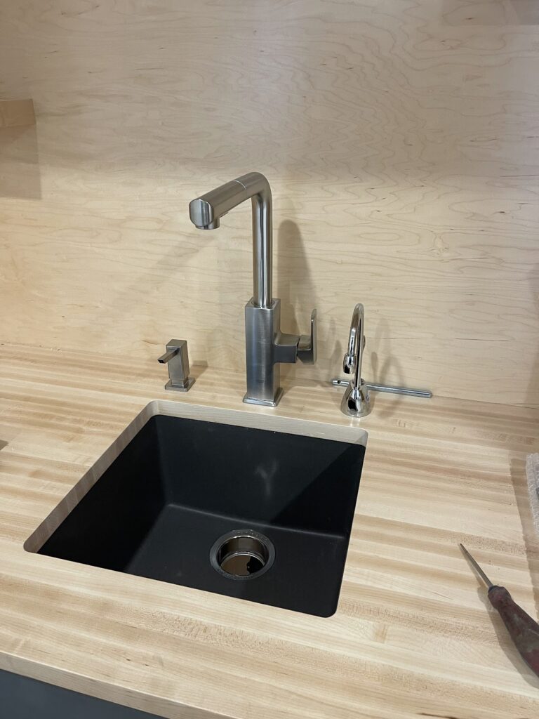 Countertop and sink installation as part of Calgary interior renovation