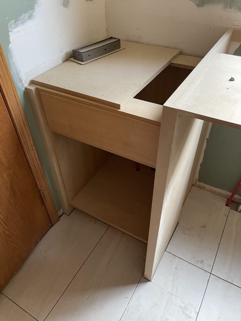 Custom cabinet installation completed during Calgary interior renovation