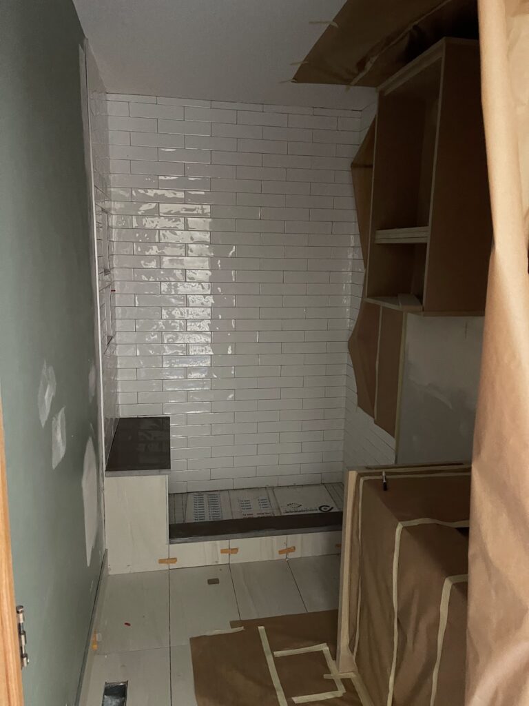 Custom built-in storage created during Calgary interior renovation