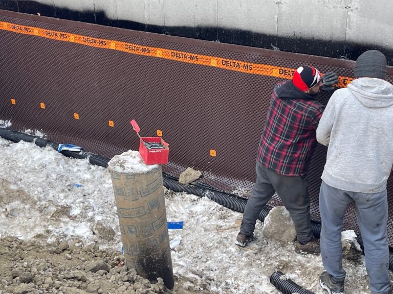 Professional foundation contractor work during Calgary home construction