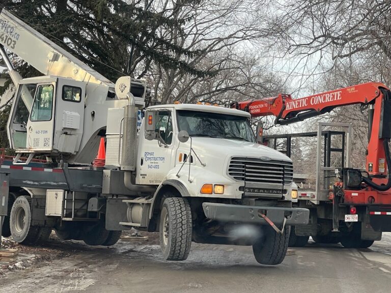 Excavation work completed for a residential home addition in Calgary