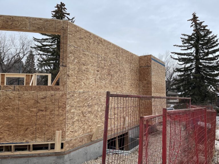 Residential extension framing work completed in Calgary