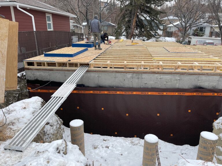 Residential foundation renovation and structural work in Calgary