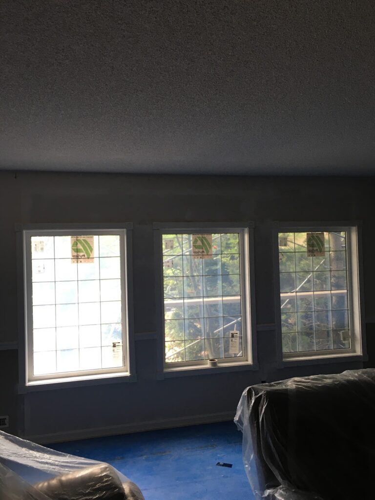 Finished window and interior renovation work in Calgary residence